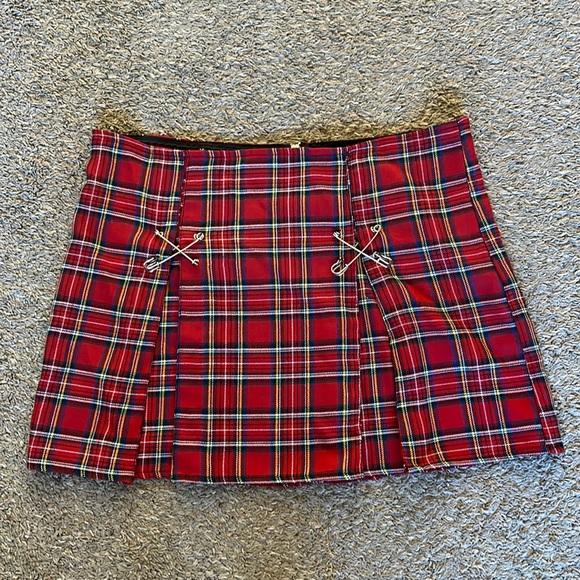 super low fat Dresses & Skirts - punk y2k plaid miniskirt